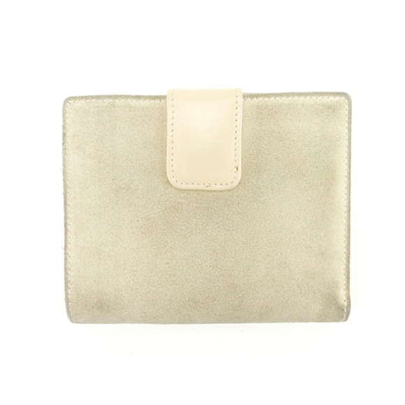 Gucci Interlocking Wallet Suede Accessory Bifold Leather Beige - Picture 1 of 6